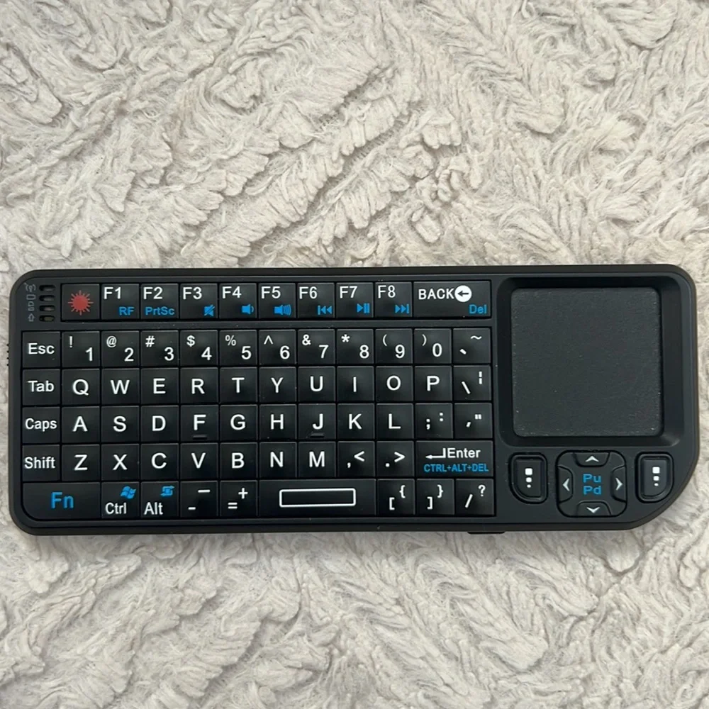 Rii mini - mini wireless keyboard mouse presenter combo with laser pointer 2.4g